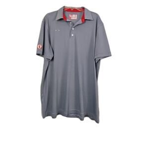 Chick Fil A Employee Polo Shirt Men's XL Blue Striped Crew Uniform Work Logo